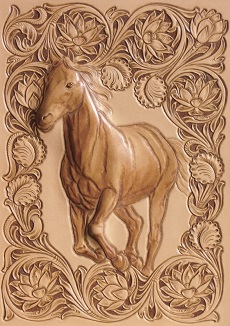 馬と蓮のフラワーデザイン